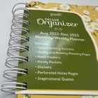 240 Pages Calendar Printing Services With Elastic Band Pocket Wire O Bind