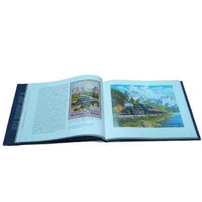 American Railroad Atr Book CMYK Art Paper Smyth Sewn Hardcover Art Book Printing With Glossy Lamination Cover Finish