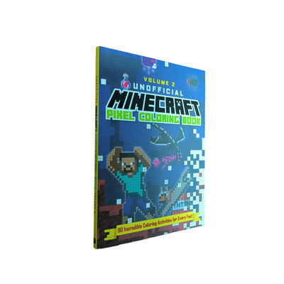 Softcover Coloring Book for Children Pixel Art with Uncoated Woodfree Paper